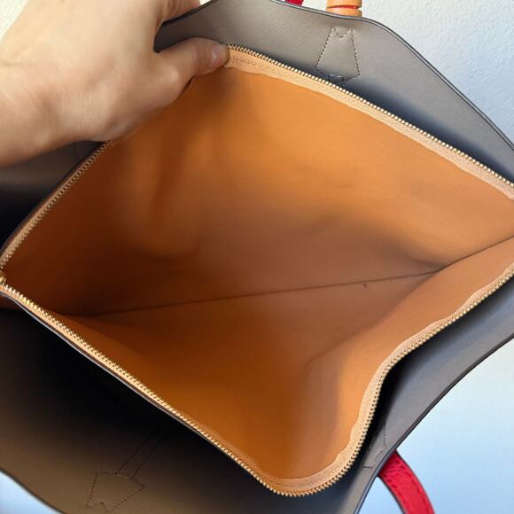 Tory Burch Perry Triple-Compartment Tote in Brilliant Red - Picture 8 of 9